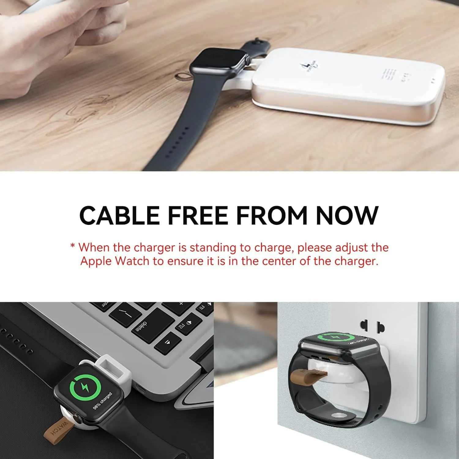 𝟐𝐏𝐚𝐜𝐤 𝐔𝐩𝐠𝐫𝐚𝐝𝐞𝐝 for Apple Watch Wireless Charger, Portable iWatch Charger, Travel Cordless Charger, Magnetic Wireless Charging Compatible for Apple Watch Ultra 10/9/8/7/6/5/4/3/2/1/SE