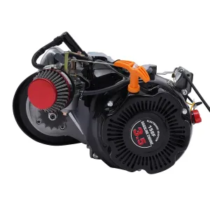 100CC 4-Stroke Engine Bicycle Kit Single Cylinder Air-Cooled Gasoline Engine Suitable for Bicycles, Scooters, Beach Bikes (Black, Silver)