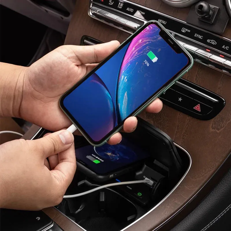 10W Wireless Car Charger for Mercedes Benz C-Class & GLC 43/63 AMG