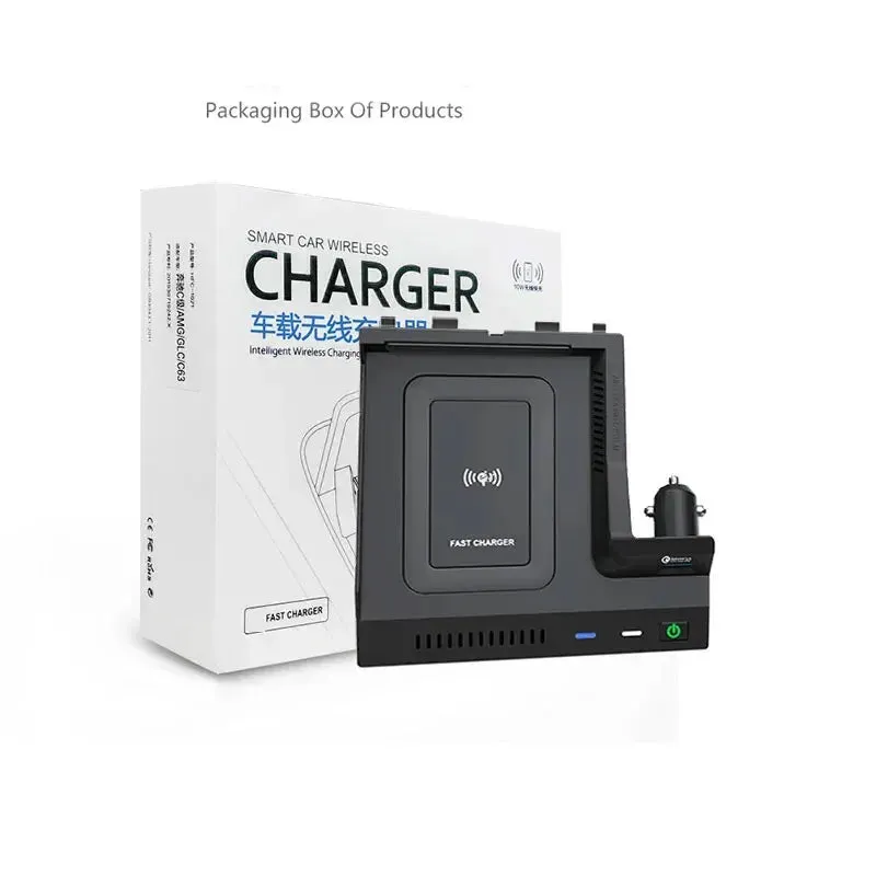 10W Wireless Car Charger for Mercedes Benz C-Class & GLC 43/63 AMG