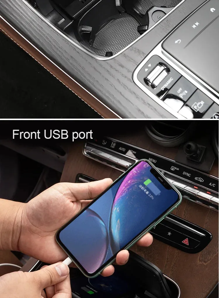 10W Wireless Car Charger for Mercedes Benz C-Class & GLC 43/63 AMG