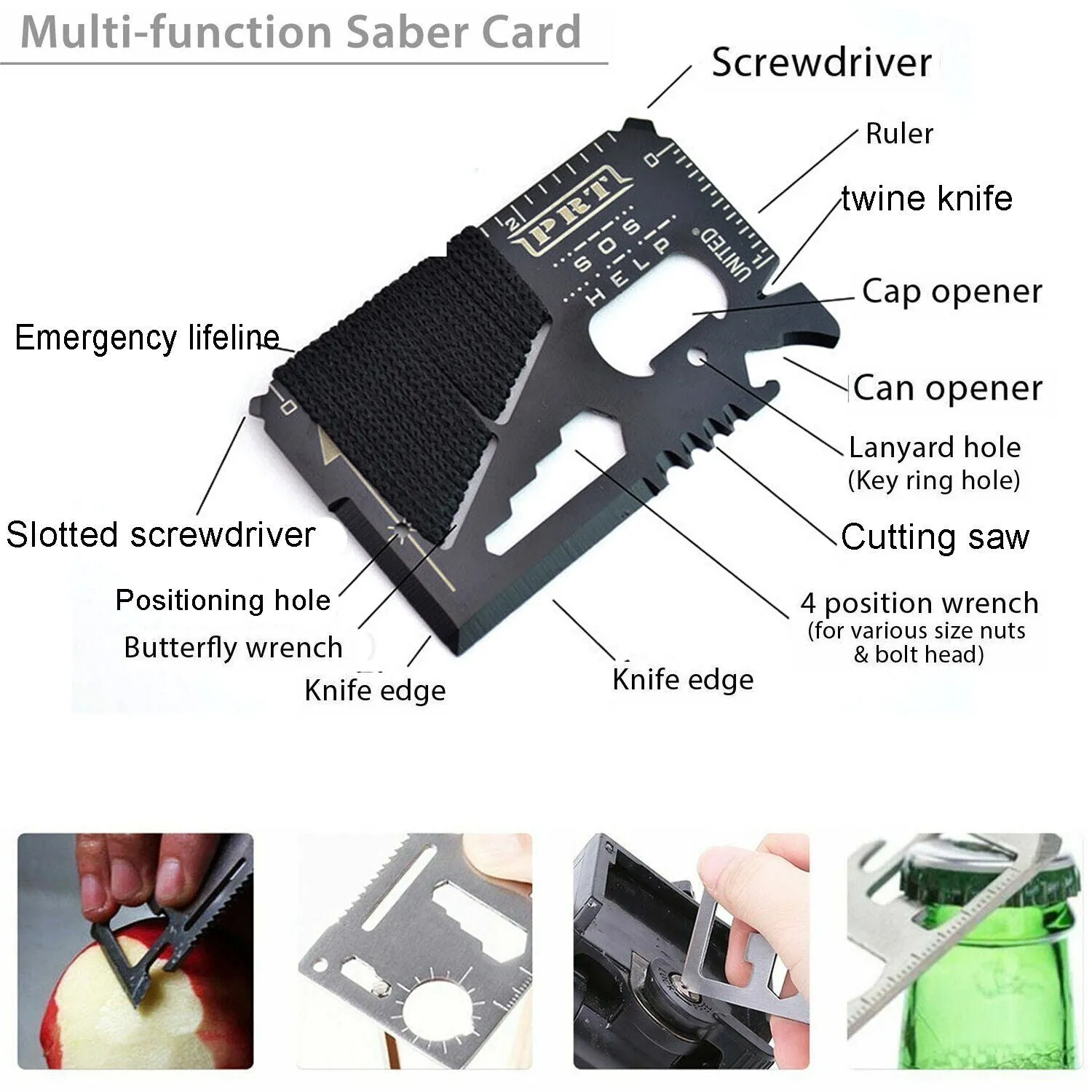 14in1 Outdoor Emergency Survival Gear Kit Camping Hiking