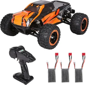 16889A Pro RC Cars, 1:16 Scale Remote Control Car, 4WD 45KM/H High Speed Brushless Motor RC Truck, 2.4GHz All Terrains Off-Road Electric Toy Vehicle with 3 Batteries for Kids and Adults