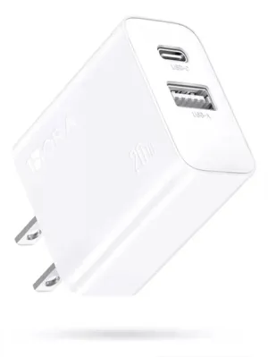1HORA GAR161 38W Charger Dual U C PD20W C-Port 18W USB-Port