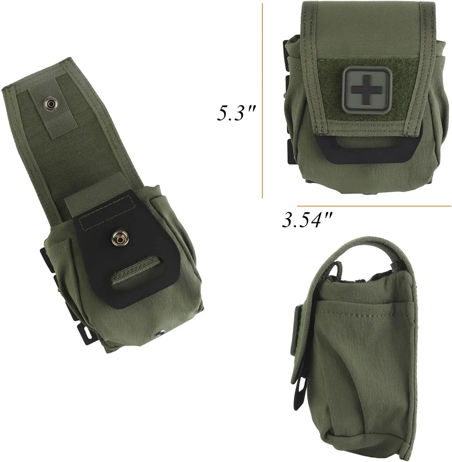2-in-1 Micro Med Kit Medical Pouch MOLLE Rapid Deployment First Aid Pouch Medical Pouch EDC Bag with Separate Liner