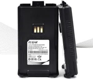 (2-Pack) 7.4V 2500mAh USB-C Li-ion Battery Compatible with UV-5G Plus, UV-5RM Plus, GM-5RH Two-Way Radios