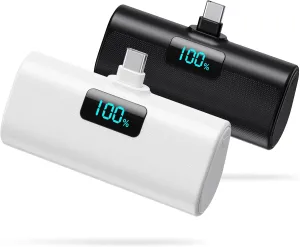 [2-Pack]Portable Charger for iPhone 16 Series,Upgraded 5200mAh PD USB C Power Bank Built-in USB-C Connector, Battery Pack Compatible with iPhone 16/16 Plus/16 Pro/16 Pro Max/15 Series,Samsung,Android