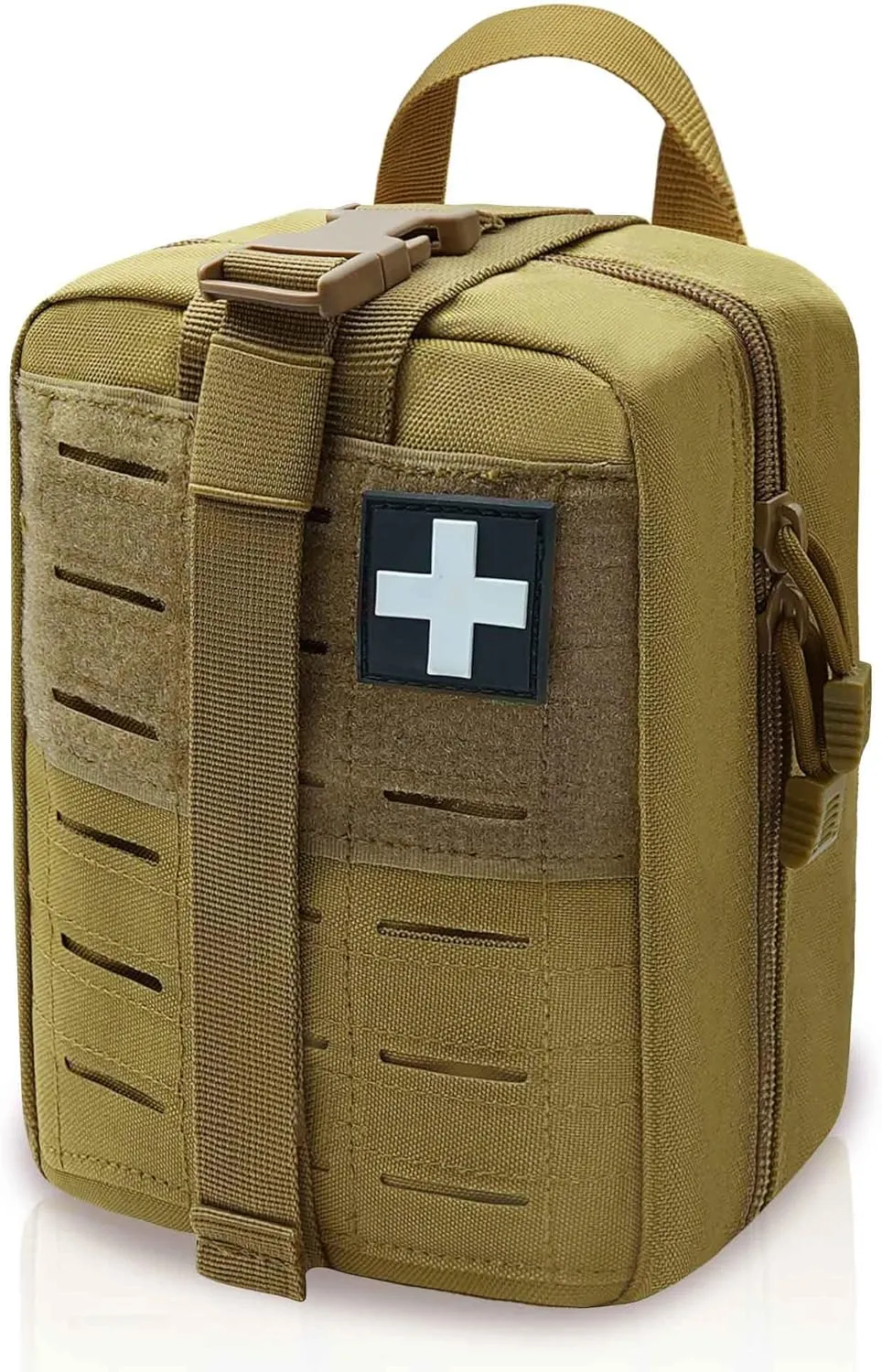 2 PCS Upgrade 1000D Laser Cut Molle IFAK Pouch Rip Away, Tactical First Aid Kit Medical Pouch for Duty Belt