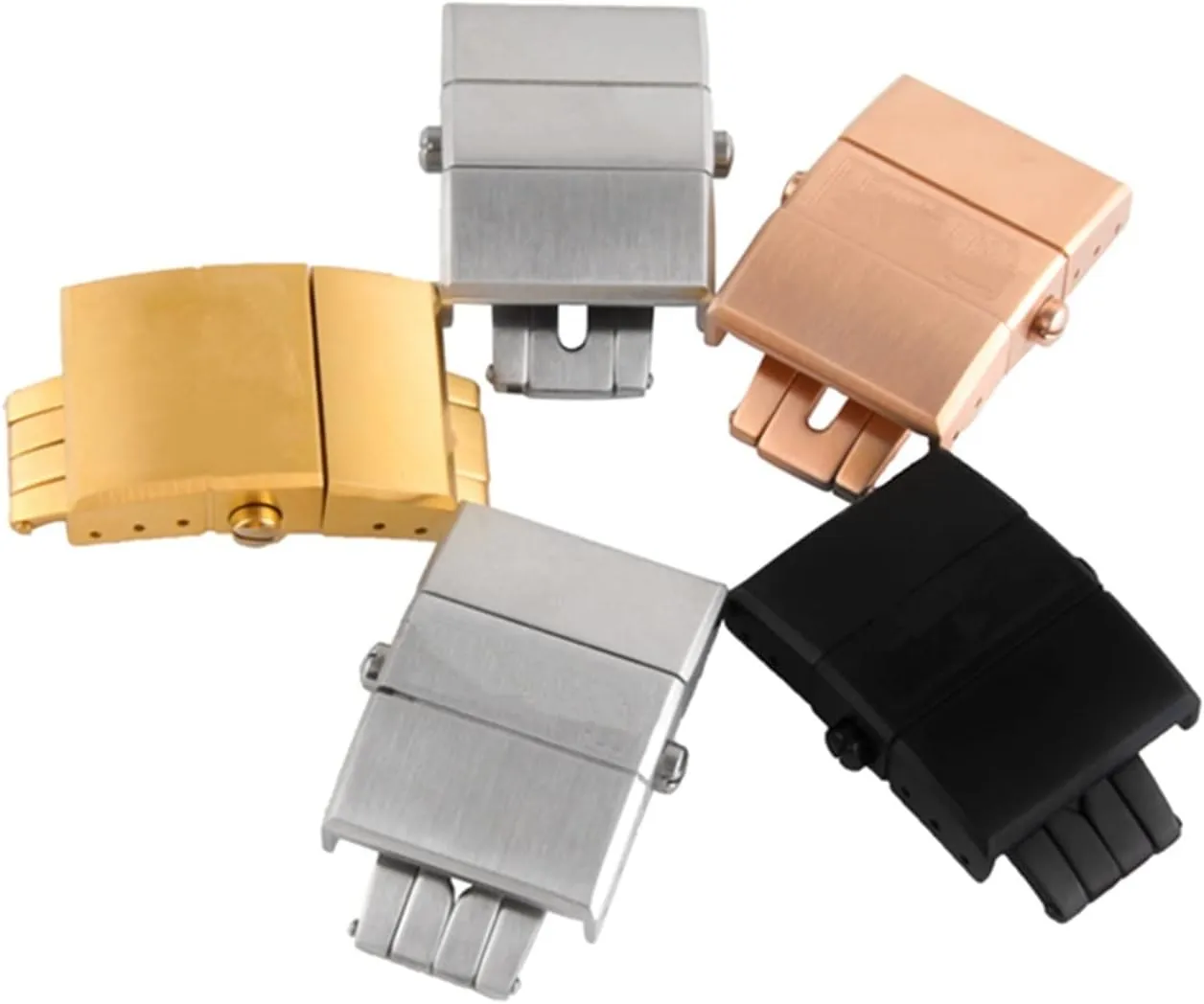 20mm Folding Buckle Fit For Ulysse Nardin Athens Watch Series Silicone Rubber Strap Stainless Steel Clasp Watch Accessories Table buckle