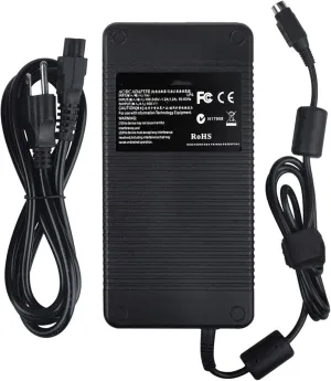 220W AC/DC Adapter for iBuyPower Battalion 101 D900F Charger DC Power Supply Cord Cable PS Charger PSU (4 Hole Female Plug)