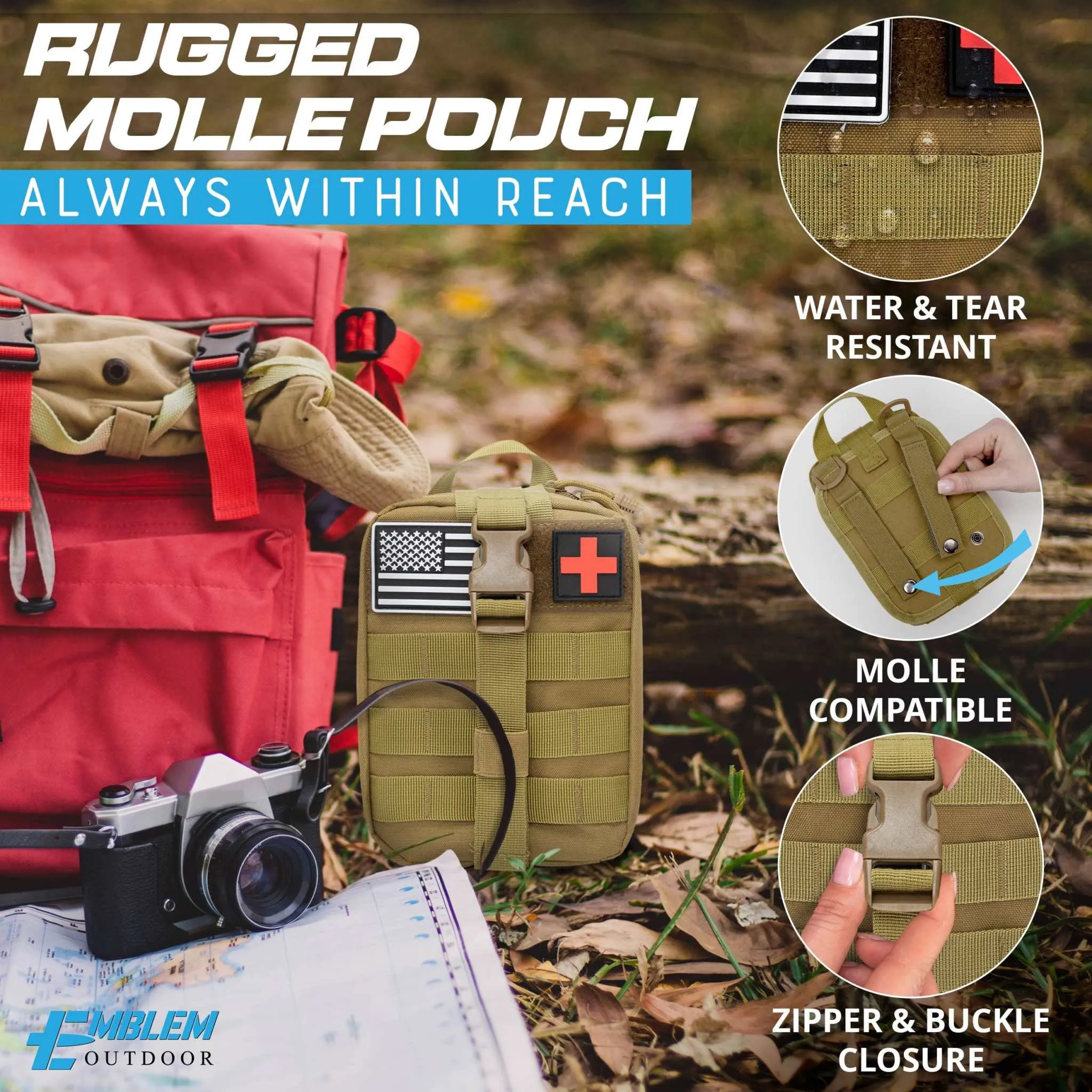 242 Piece First Aid Survival Kit with SWAT-T Tourniquet