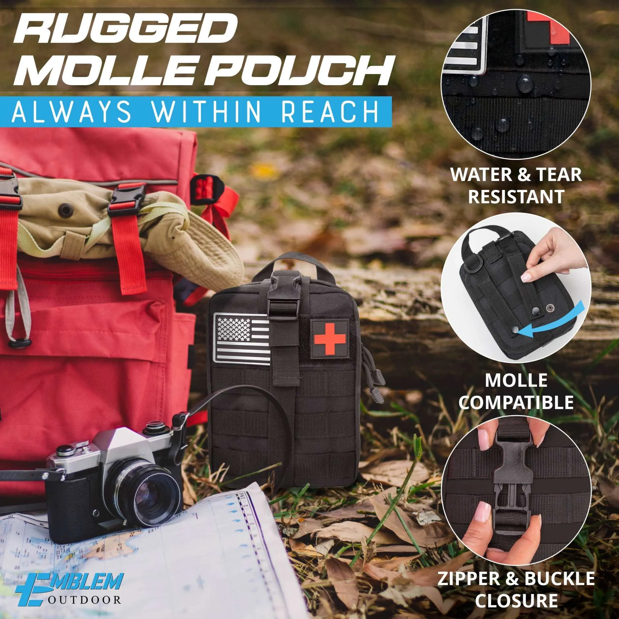 242 Piece First Aid Survival Kit with SWAT-T Tourniquet
