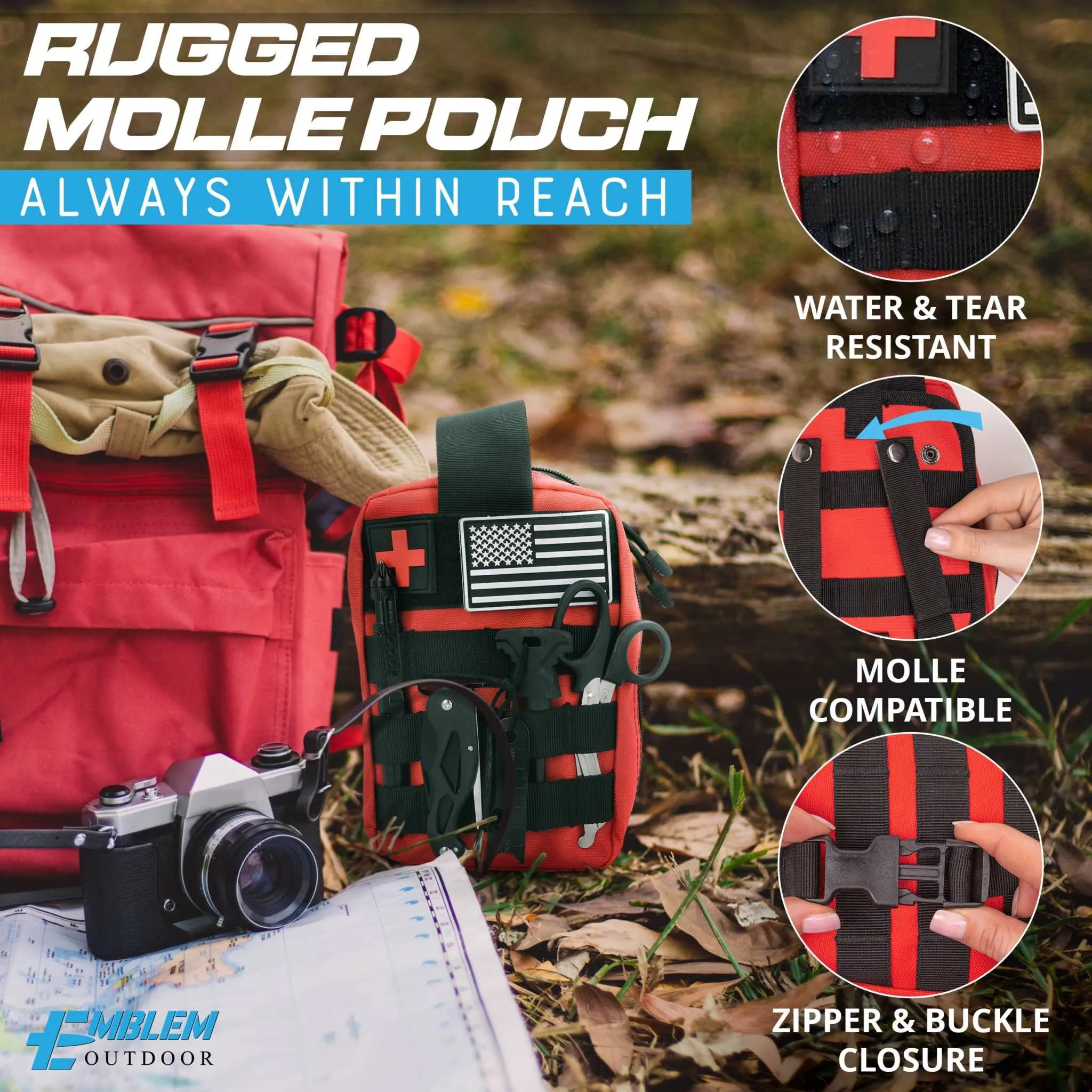 242 Piece First Aid Survival Kit with SWAT-T Tourniquet