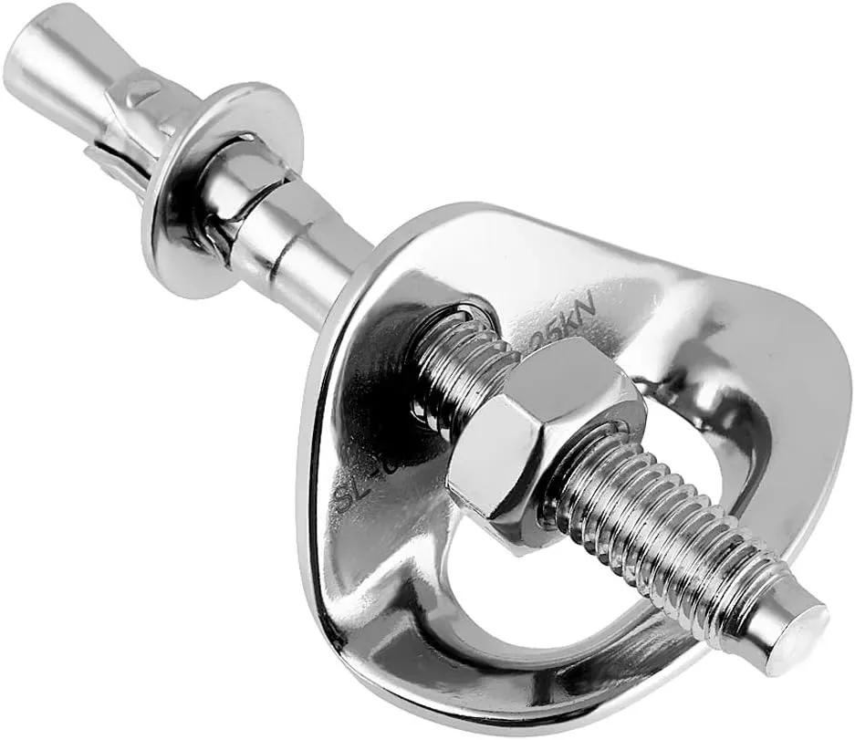25KN Anchor Hooks Set, Heavy Duty Climbing Anchor Hangers and Bolt Steel Expansion Bolt Piton Safe Rock Climbing Fixed Point Fixed Point