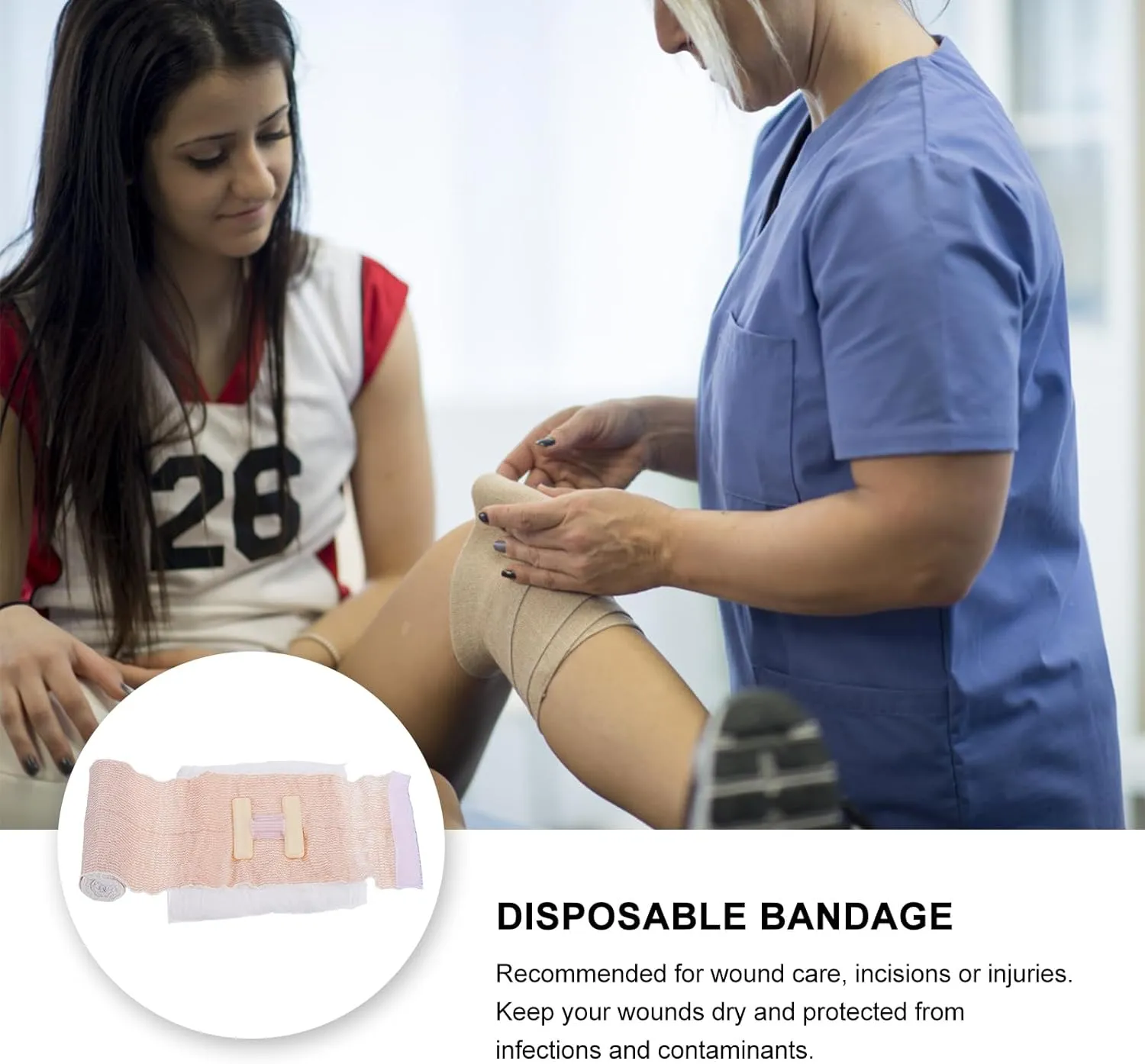2pcs First Care H Grip Wrap Gauze Tape Training Control Trauma Bandage Wrap Packing Gauze Sport Bandage Roll Random Color