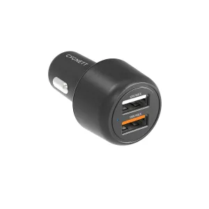 30W Dual Port Car Charger - Black