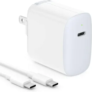 30W USB C Charger for iPad Pro 13, 12.9, 11 inch 2024 2023 2022 2021 2020 2019 M4 M2 M1, iPad Air 5 4, M3 M2, Mini 6, A17 Pro, iPad 10, A16, MacBook Air, iPhone 16 15, Pixel 8 7 Pro, 6.6ft USB-C Cable