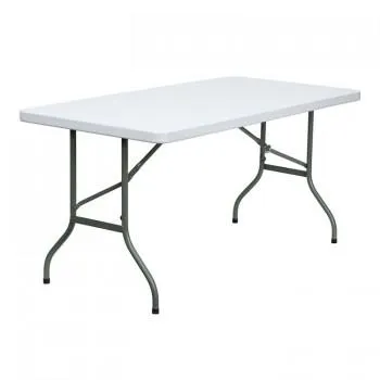 30''W X 60''L GRANITE WHITE PLASTIC FOLDING TABLE [DAD-YCZ-152-GG]