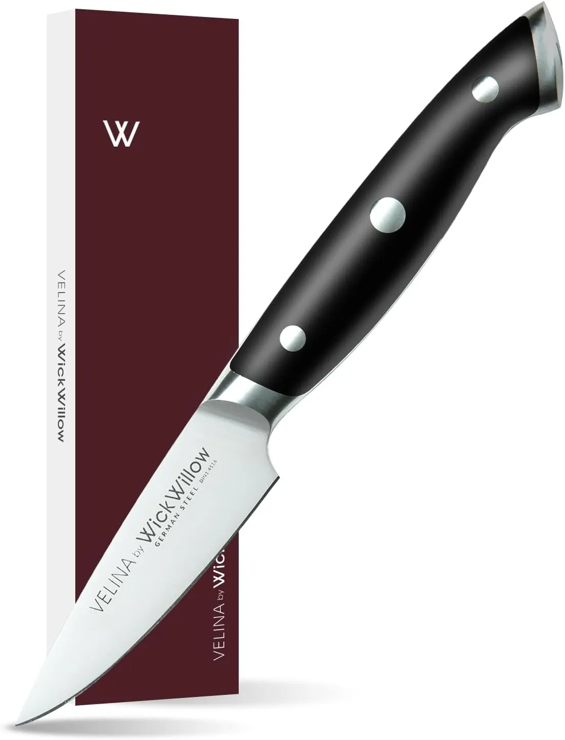3.5 Inch Paring Knife, Professional German Stainless Steel Small Chef Knife, Ultra Sharp Fruit & Vegetable Peeling Knife for Everyday Kitchen Use, Gift for Home Cooks and Home Chefs