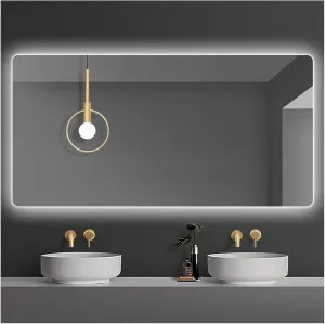 36 X 48 Inch Smart Mirror Bathroom Shower Cosmetic Square Shower Bath Mirrors Makeup Mirrors with Light