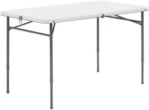 4 Foot Fold-in-Half Adjustable Folding Table, Rich Black