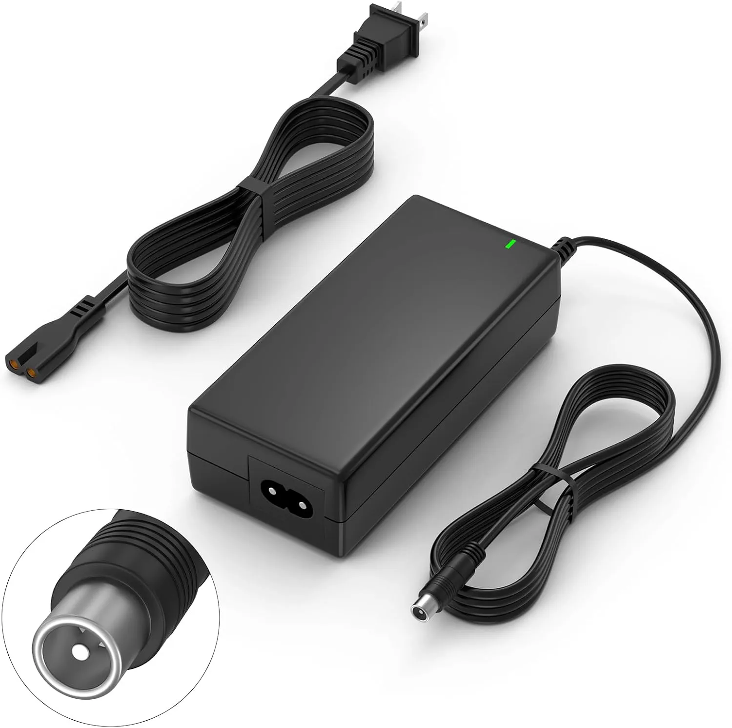 42V 2A Ninebot Electric Scooter Charger (Round RCA Connector Charger) for Bird Scooter, Lime, Lime-S, Spin, Skip, Xiaomi M365, Segway ES1 ES2 ES4 Electric Scooter for 36V Li-ion Battery