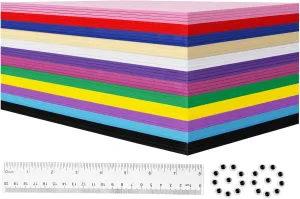 48 Pack EVA Foam Sheets, 11.8" x 7.87", 2mm Thick Foam Paper, Assorted 12 Colors for Arts and Crafts, Perfect for Kids Art Projects and Cosplay