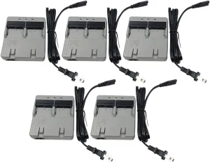 (5-Pack) CDC77 Dual Battery Charger for Top-con GM52 GM100 Series Sokkia IM52 FX101 Total Station BDC71 BDC72 Battery