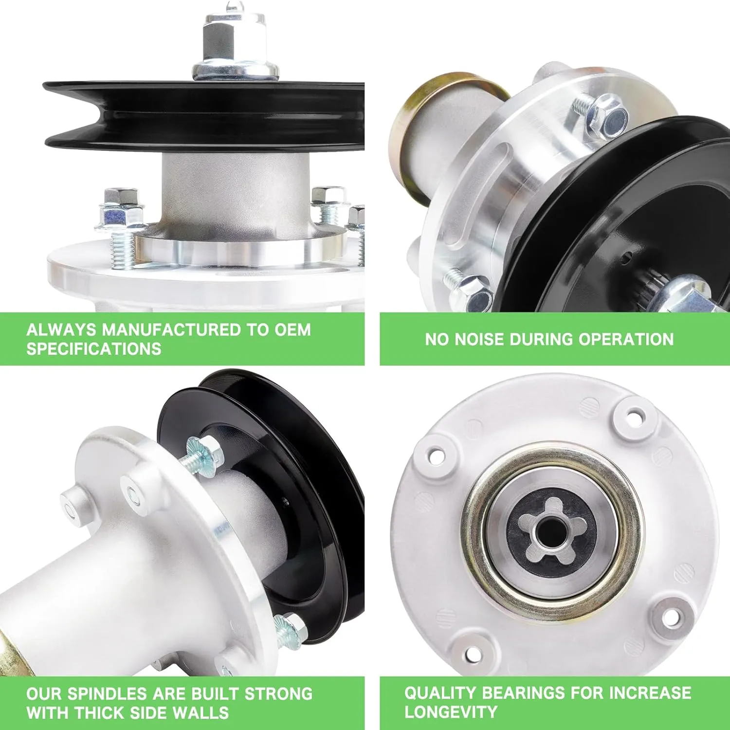 539112170 Spindle Assembly with 153535 173436 Spindle Pulley for Husq Varna 48" 52" 61" Mower Deck Compatible with Husq Varna MZ5225 RZ4824f MZ52 MZ 5226 Lawn Mower