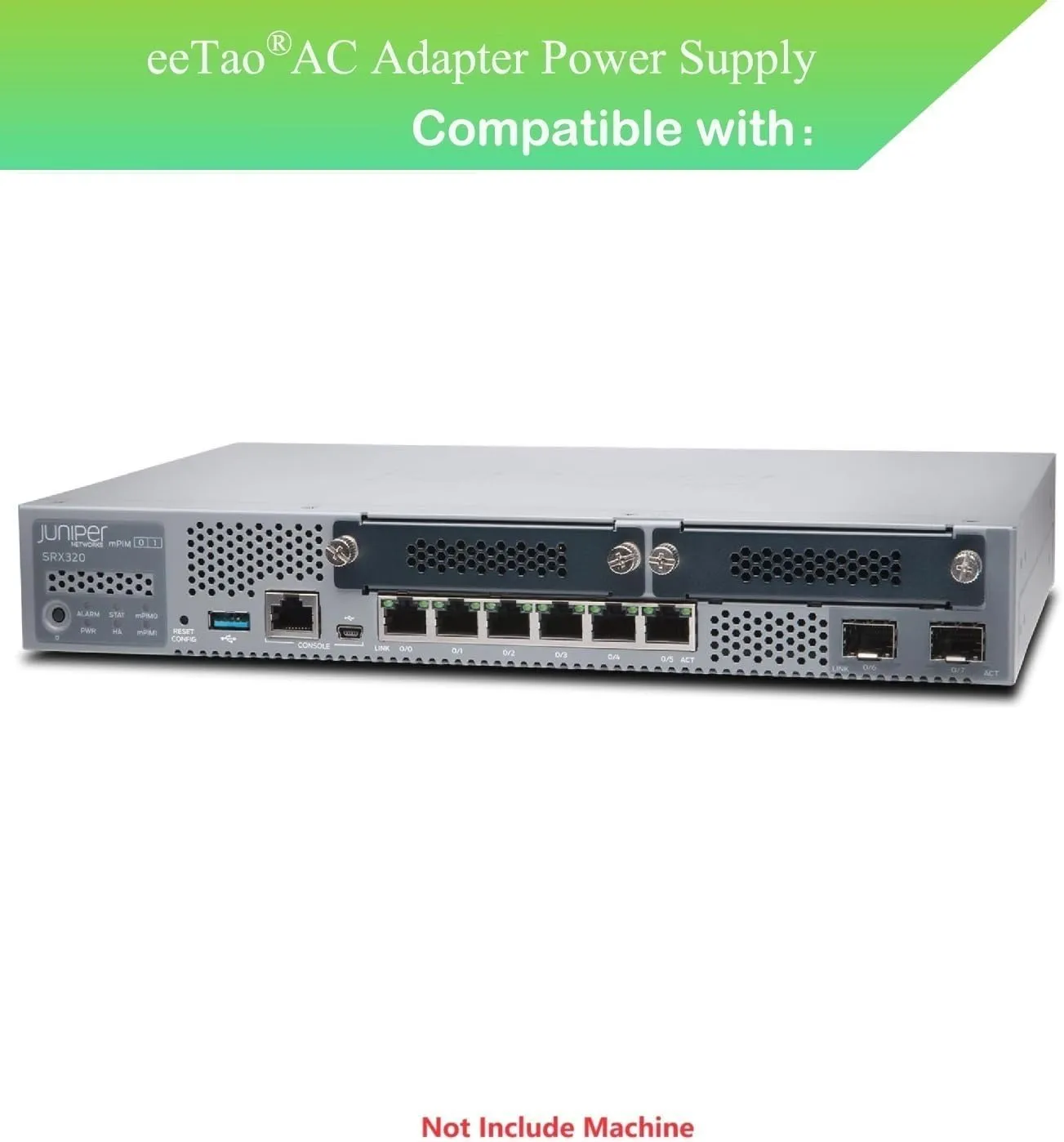 54V Adapter Compatible with Juniper Networks SRX320 Series SRX320-PWR-75W, SRX320-POE, SRX320-SYS-JE, SRX320-SYS-JB 6-Port 8-Port Gateway Appliance Power Supply Charger Cord Cable
