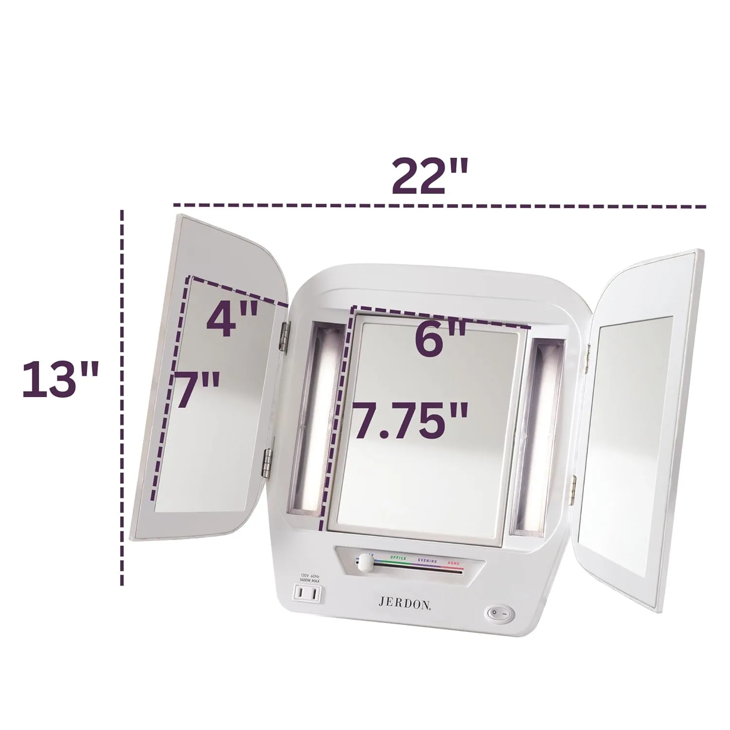 5X -1X Trifold Mirror Euro Design