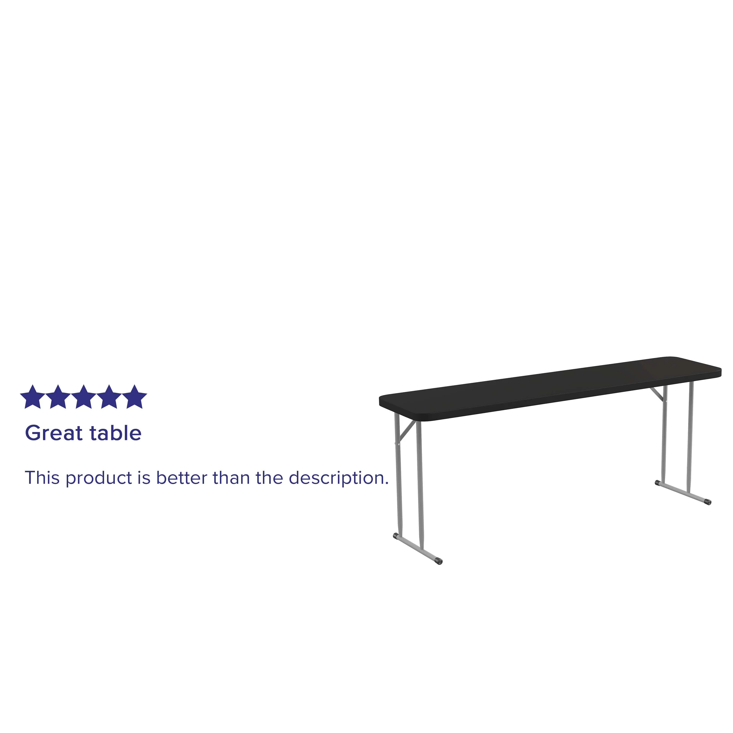 6-Foot Plastic Folding Training Table