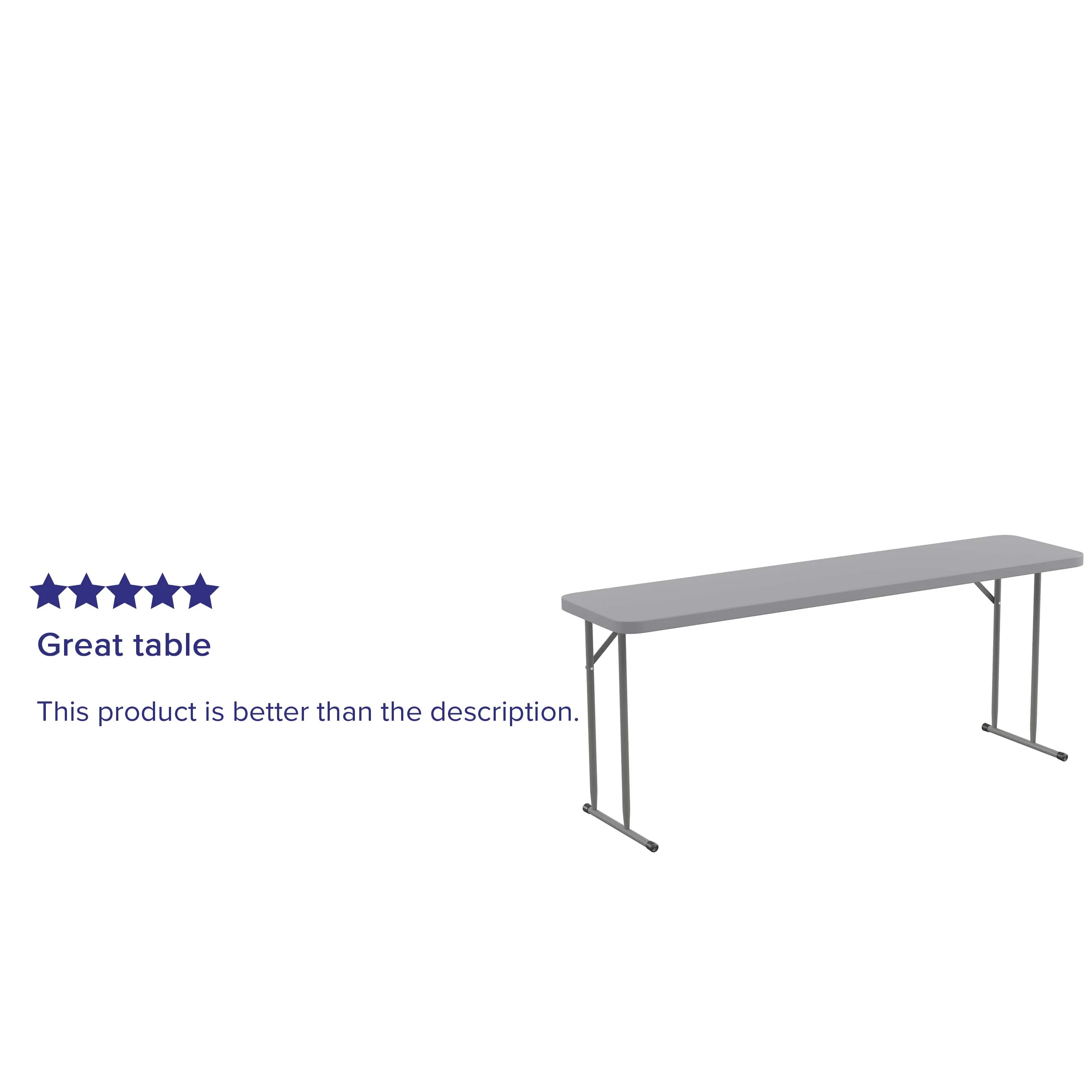 6-Foot Plastic Folding Training Table