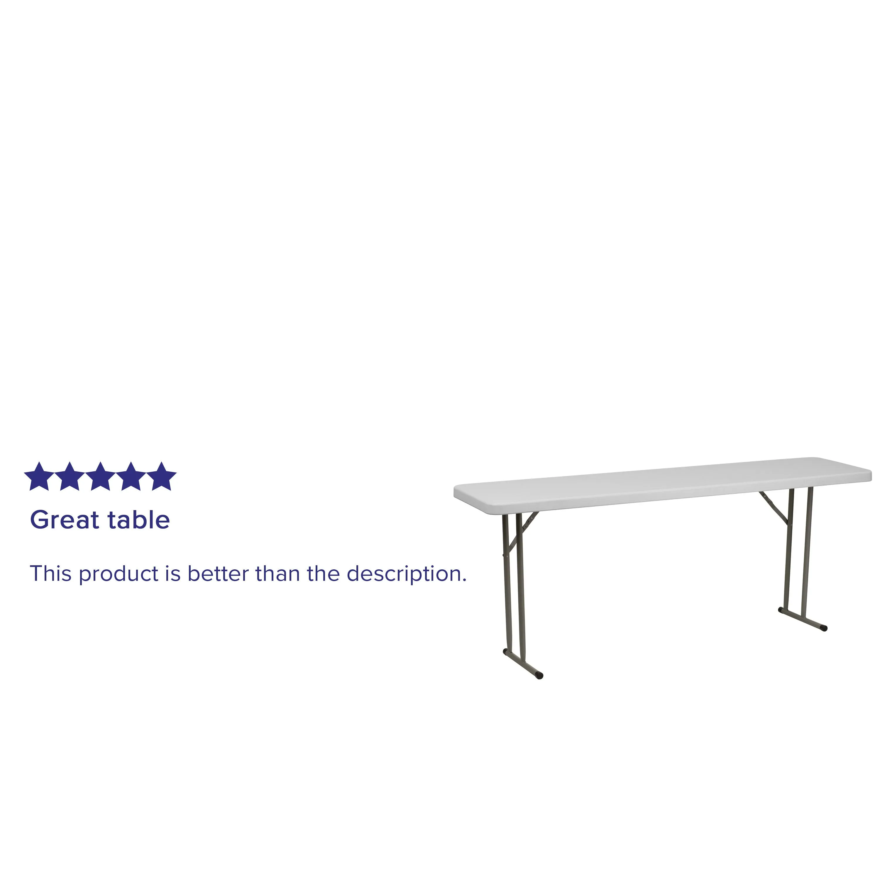 6-Foot Plastic Folding Training Table