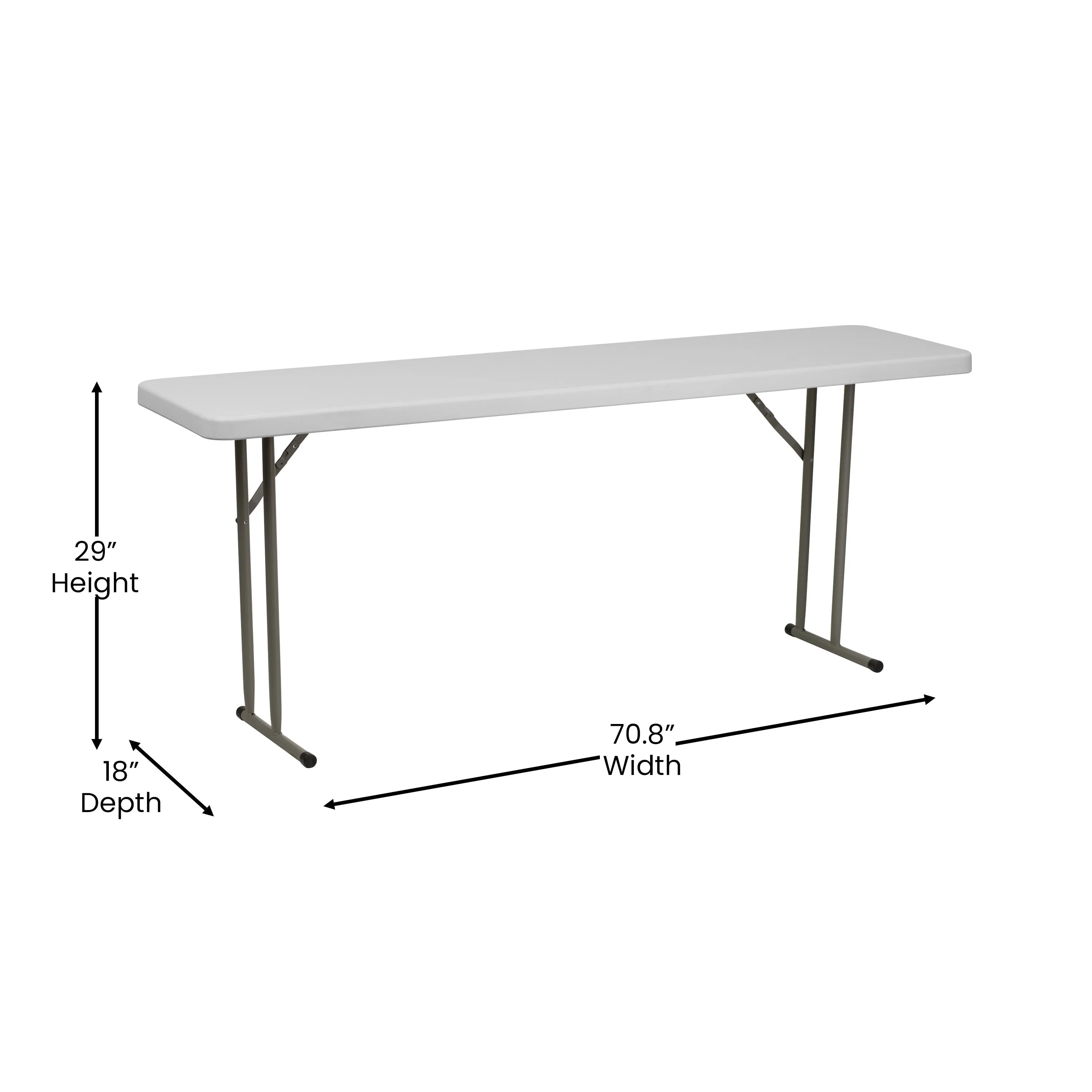 6-Foot Plastic Folding Training Table