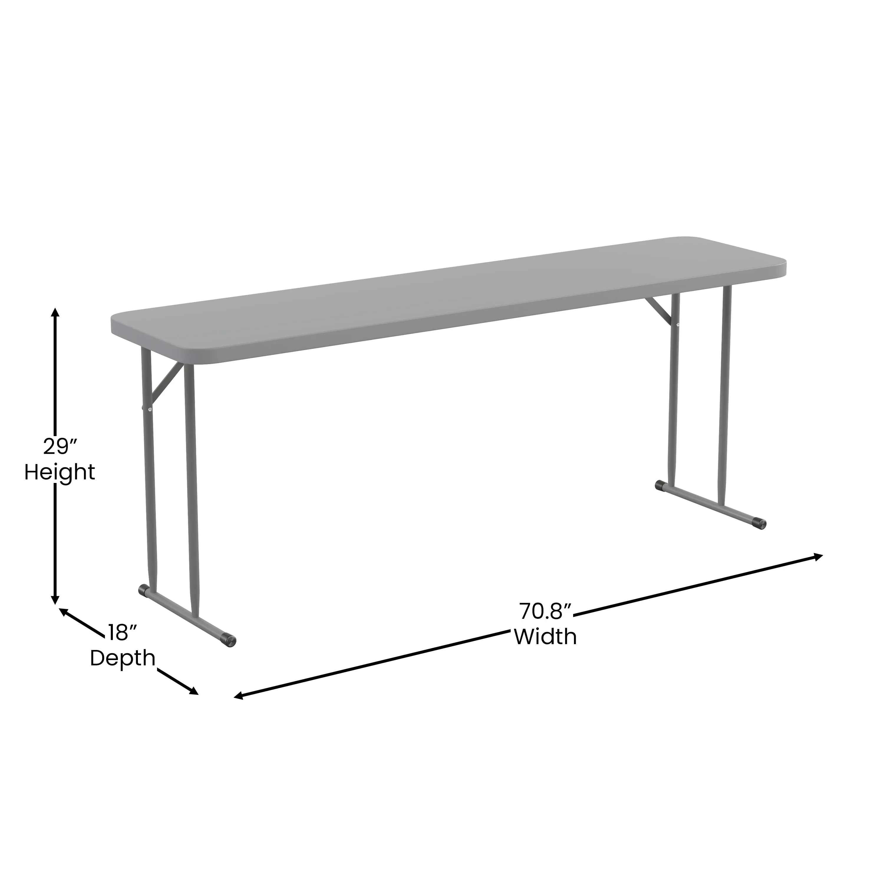 6-Foot Plastic Folding Training Table