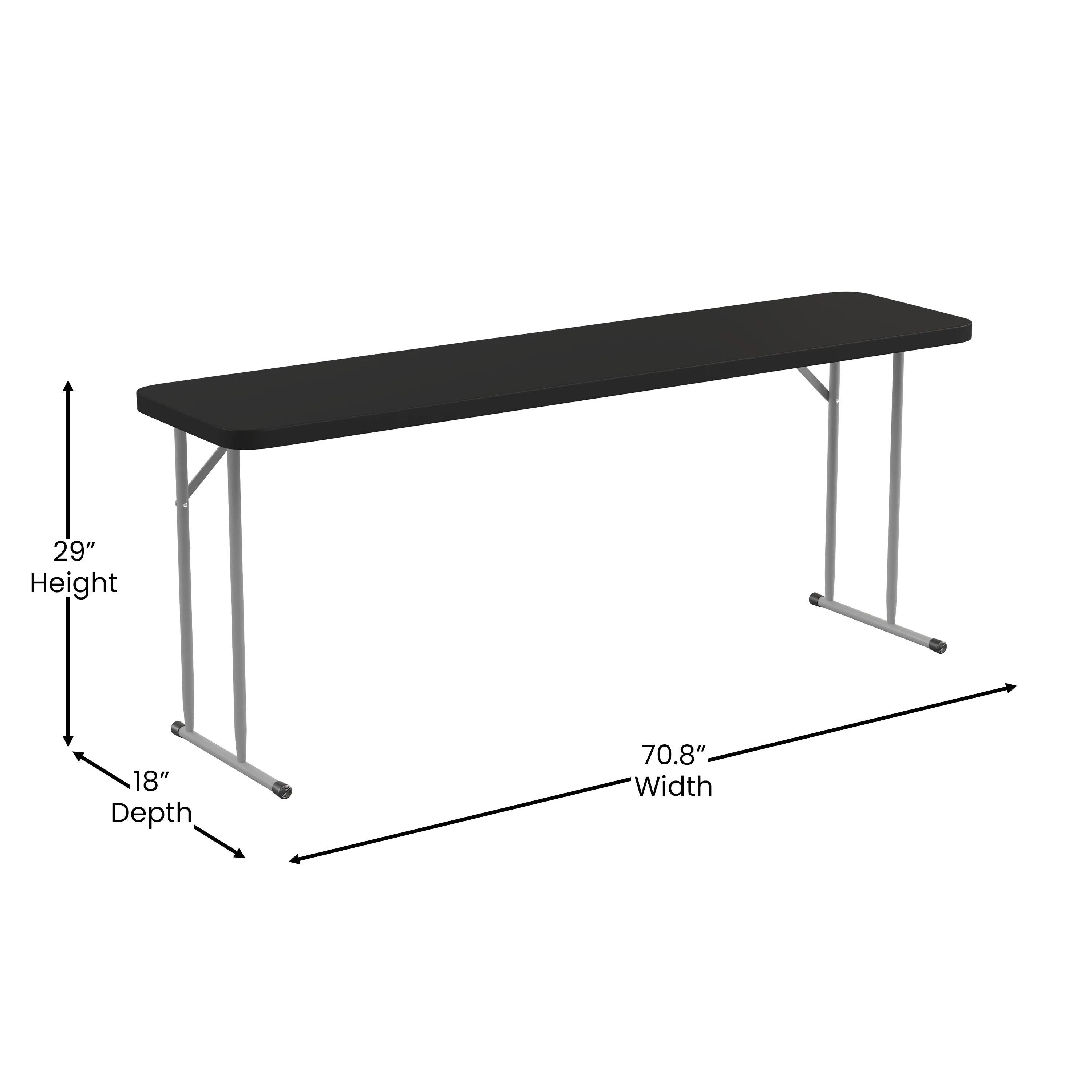 6-Foot Plastic Folding Training Table