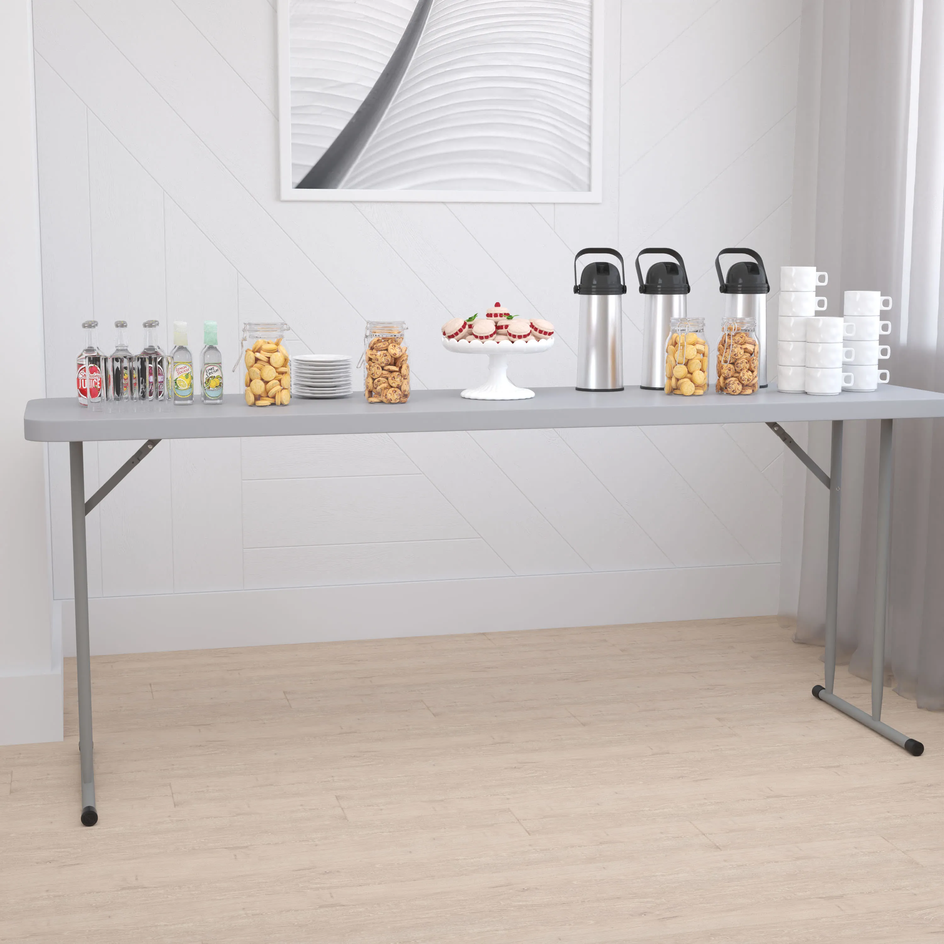 6-Foot Plastic Folding Training Table