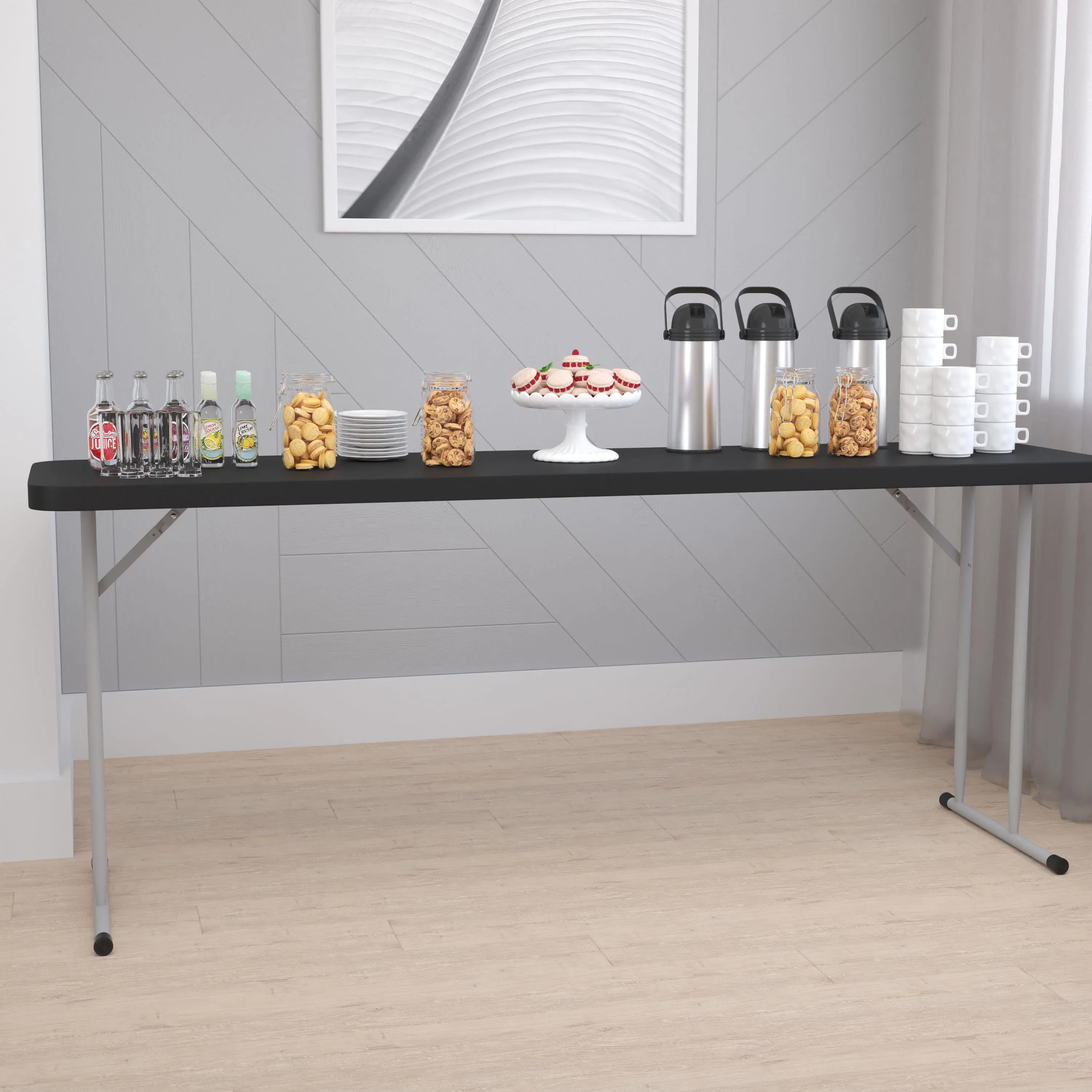 6-Foot Plastic Folding Training Table