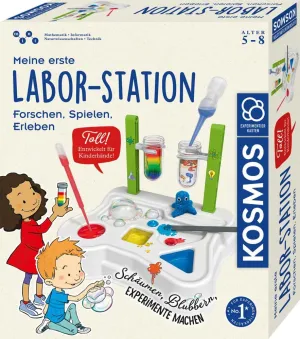645632 My First Laboratory Station, Experiment Box for Children from 5 Years, Child-Friendly Chemistry Kit with Clearly Explained Experiments