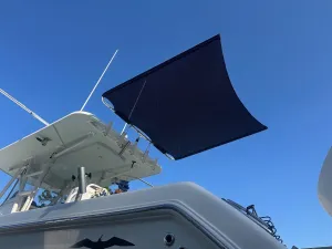 6.5 x5.5 Black SS100 Single Rod Holder Stern Boat Center Console Sun Shade