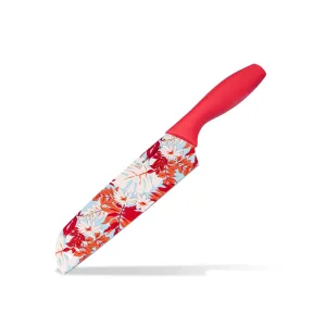 7 inch Santoku Knife with Printed Blade-Red by Dura Living