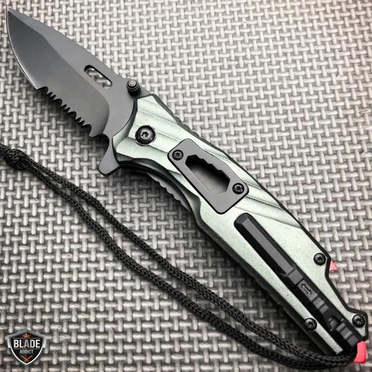 7.75" Military Tactical Spring Assisted Open Folding Blade Knife Multi-Tool NEW
