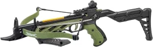 80lbs Green Black 225  FPS Self Cocking Pistol Crossbow   3pc Arrows Hunting Grip Bow New