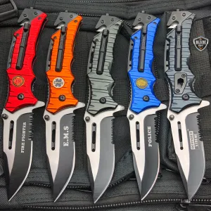 8.25" Military Tactical Camping Spring Assisted Open Folding Blade Rescue Knife