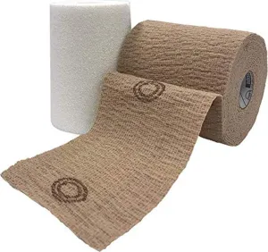 8840UBZ-TN Coflex Ubc Two Layer Unna Boot Kit, 4" x 18' Absorbent Foam Dressing Impregnated with Zinc (Step 1), 4" x 21' Cohesive Bandage (Step 2), Tan, Latex Free (Pack of 16)