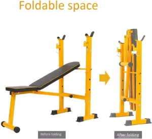 Adjustable Benches Folding Weight Bench Table Multifunctional Bench Press Folding Squat Rack Home Benches