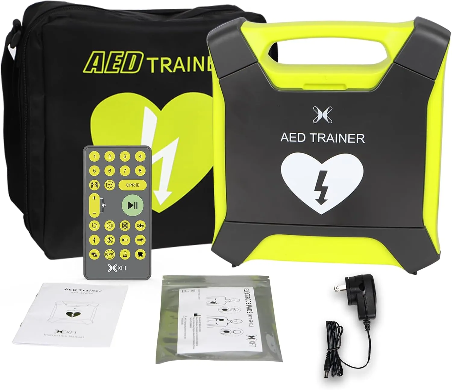 AED Trainer, XFT AED Training Kit CPR Equipment Training Device Automatic External Defibrillator Simulator, AED Trainer Professional for First Aid Trainee Beginner 2024 New Version(XFT-120GA)