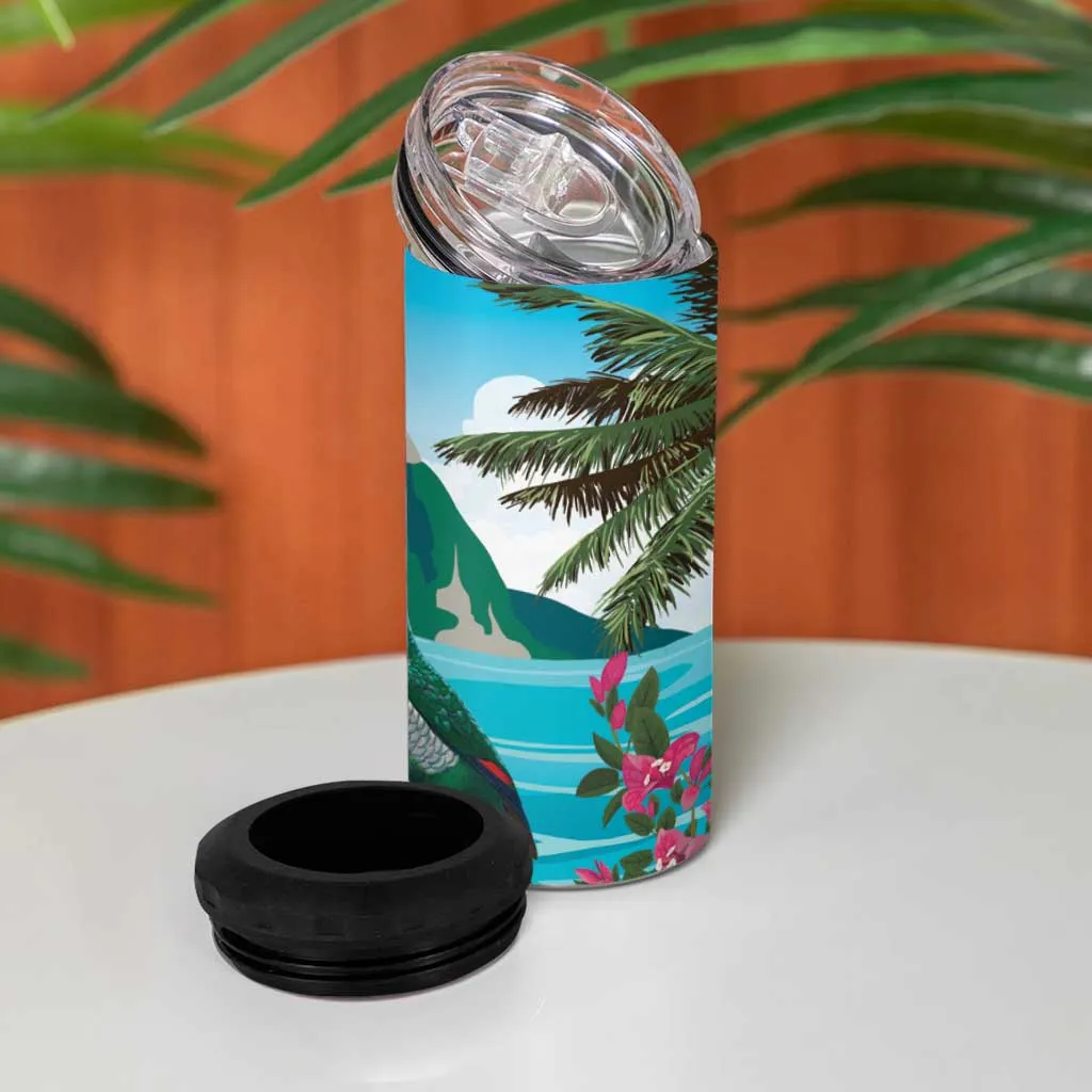 Afro-Saint Lucians 4 in 1 Can Cooler Tumbler Pitons Landscape LT7