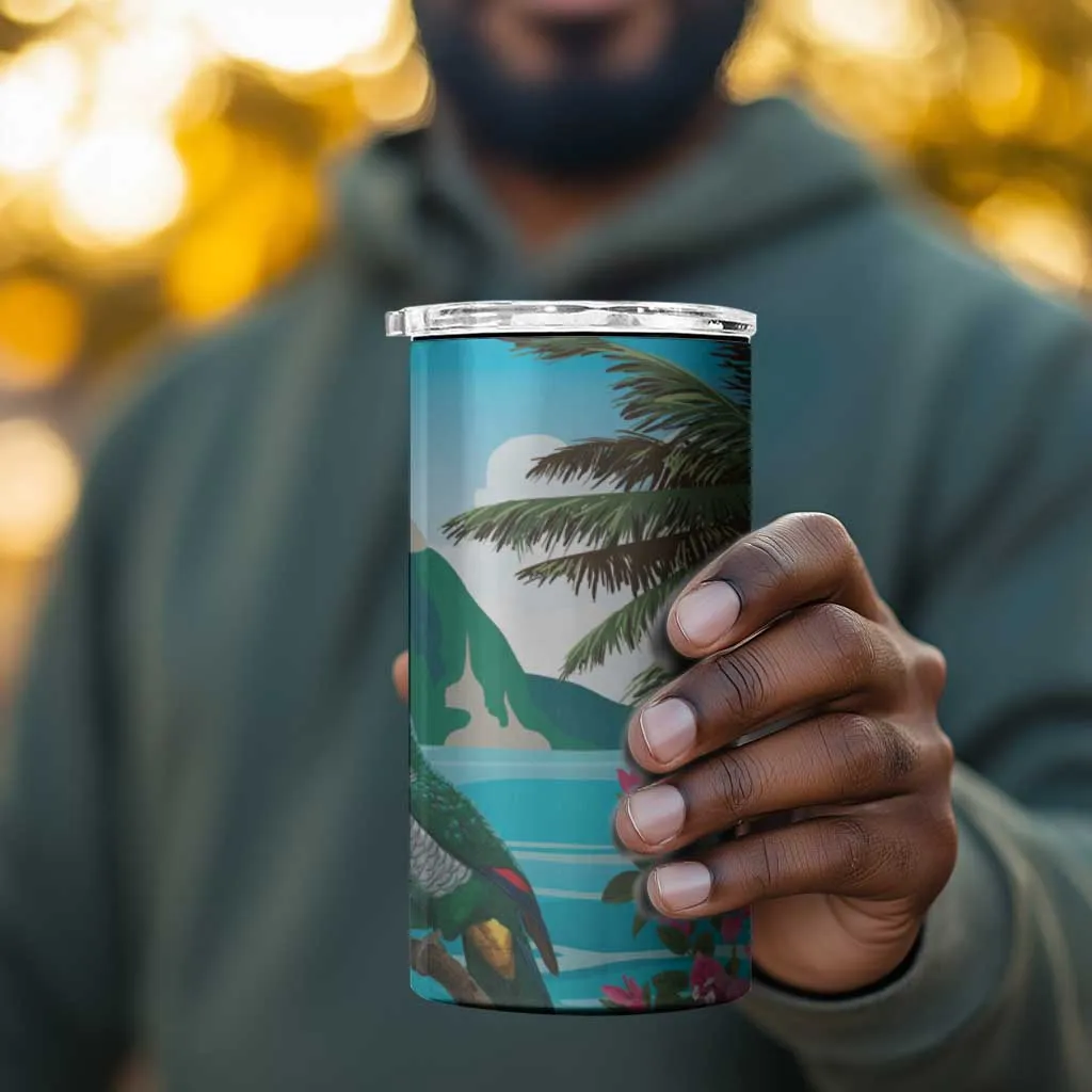 Afro-Saint Lucians 4 in 1 Can Cooler Tumbler Pitons Landscape LT7